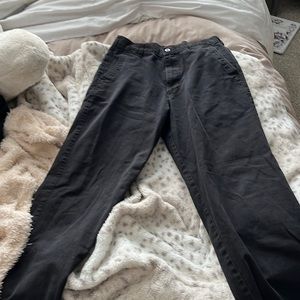 black straight leg jeans
